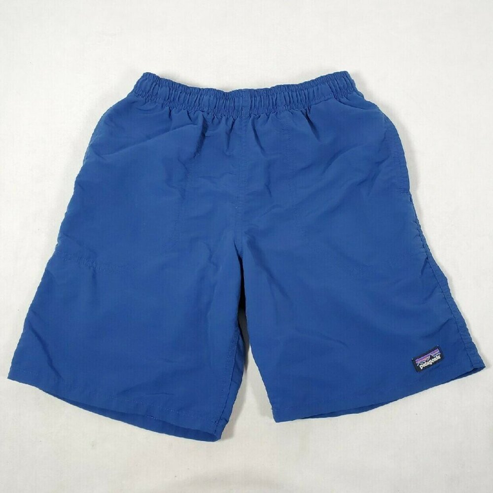 Patagonia Kids Bright Blue Swim Trunks